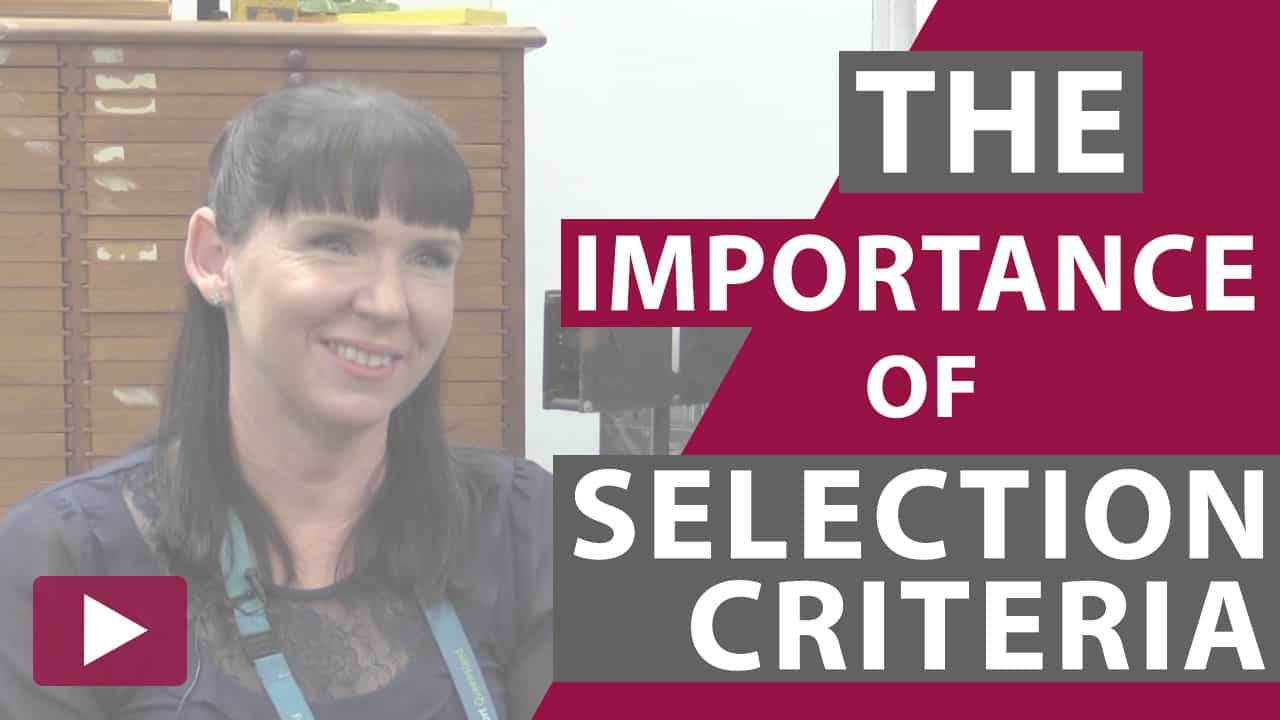 importance of selection criteria thumbnail